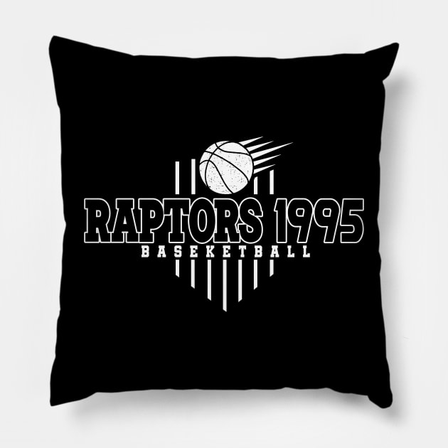 Vintage Pattern Raptors Sports Proud Name Classic Pillow by Frozen Jack monster