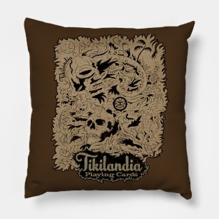 Distressed Tikilandia Logo 2 Pillow