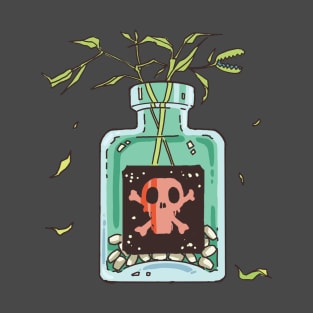 Toxic Poison Bottle Cartoon T-Shirt