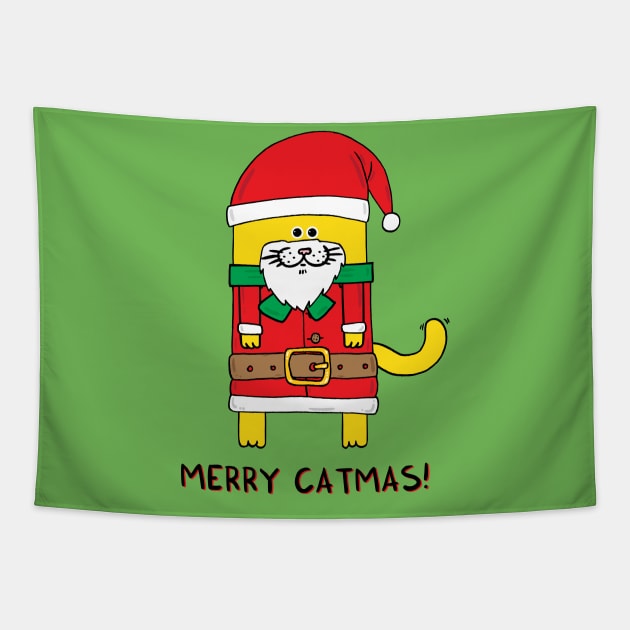 Merry Catmas Tapestry by adrianserghie