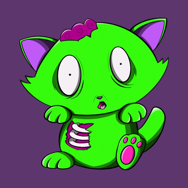 Zombie kitty by MumsMerch