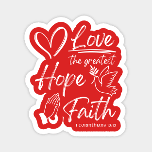 Faith Hope Love Graphic Cute Magnet