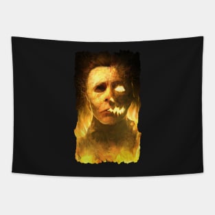 Michael In Flames Tapestry