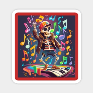 Dancing Skeleton Rainbow Magnet