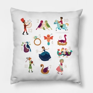 Twelve days of Christmas Numbered Pillow