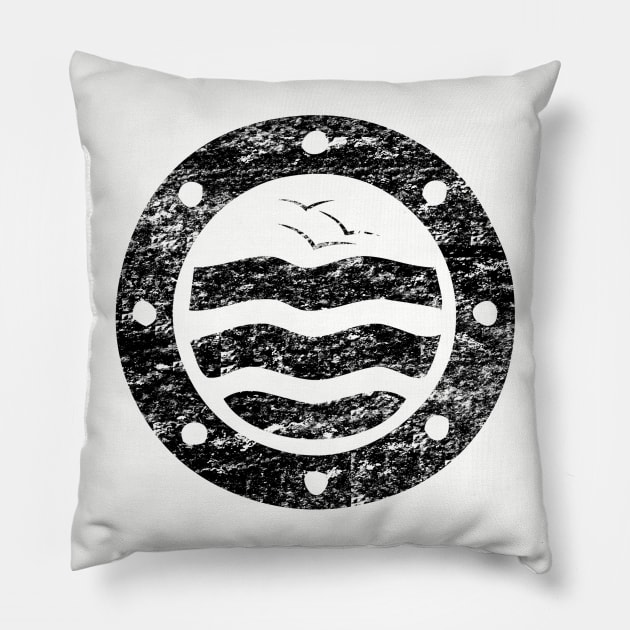 Distressed Seascape Pillow by lunabelleapparel