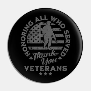 Honoring All Who Served  Veterans Day Memorial Day Pin