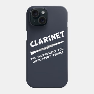 Intelligent Clarinet White Text Phone Case