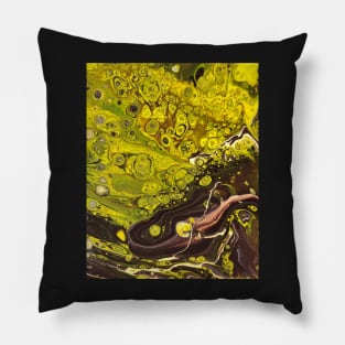 Banana Bread - Abstract Acrylic Pour Painting Pillow