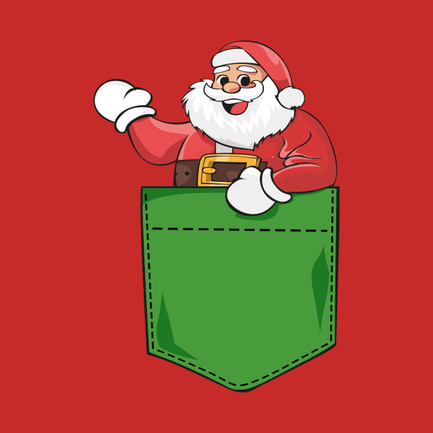 Santa On My Pocket - Christmas Gift by JDaneStore