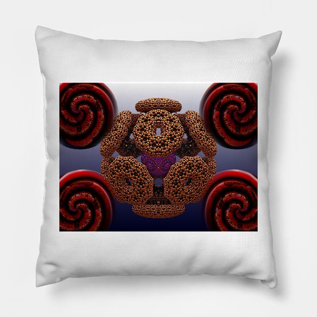 Donuts and Candied Apple Swirls Pillow by barrowda