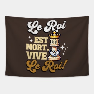 Le Roi est mort, Vive le roi - Vintage Chess King Tapestry