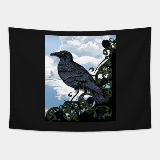 Blackberry Crow Tapestry