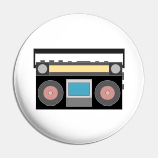 Old School Boombox Pin