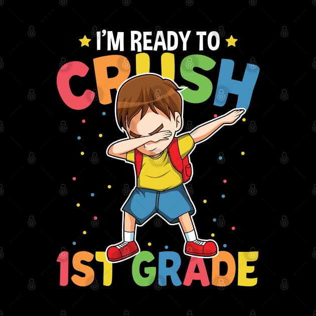 Dabbing Boy First Grade Back To School Gift by HCMGift