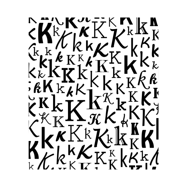 K - Typography (Black) by gillianembers