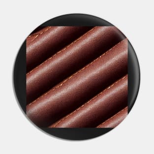 Brown Imitation leather with stitching, natural and ecological leather print #17 Pin