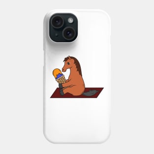 Horse with Waffle Ice Cream Phone Case