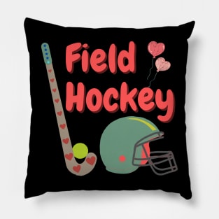 Field Hockey Valentine Pillow