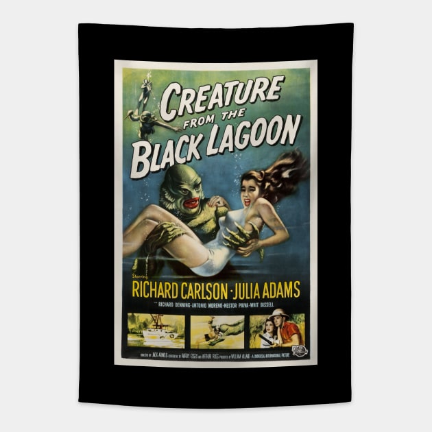 Creature From The Black Lagoon Movie Poster Tapestry by Noir-N-More