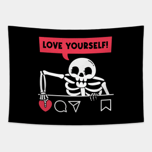 Love Yourself (Skull Version) Tapestry