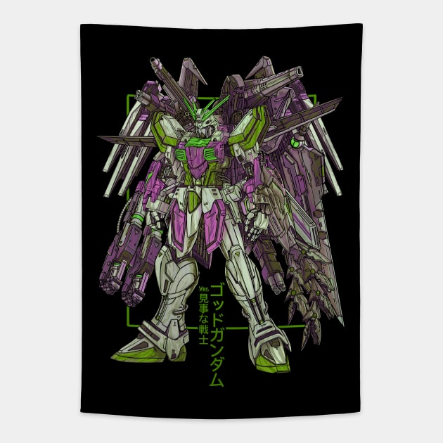 God Gundam Ver. Stunning Warrior (Candy 9) Tapestry by kimikodesign