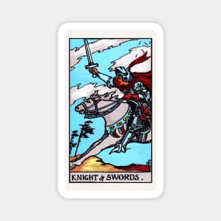 Card #61 - Knight Of Swords - Rider Waite Smith Tarot Magnet