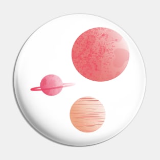 Pink Planets Pin