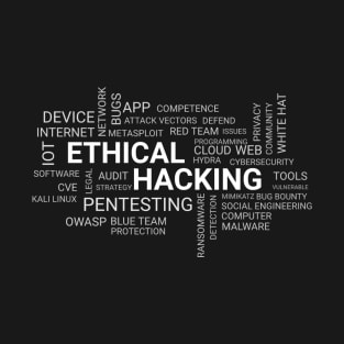 Ethical Hacking Wordcloud T-Shirt