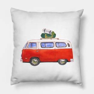 Funny Camping and RV Mini-Bus Pillow