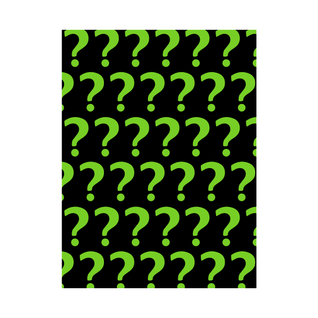 Green Question Marks Enigma pattern by XOOXOO