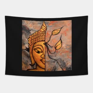 Golden Buddha Earthly Connection Tapestry