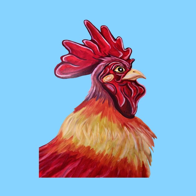 Proud Rooster Portrait by Art by Deborah Camp