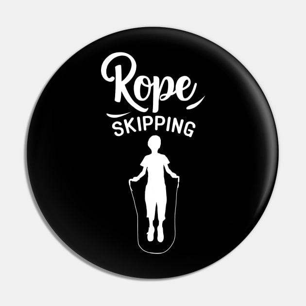 Rope Jump Skipper Jumping Skipping Ropes Jumper Pin by dr3shirts