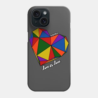 Love is Love LGBTQ Heart White Phone Case