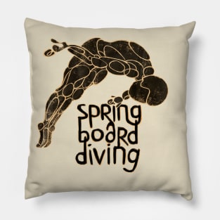 Diving Vintage Style, Springboard Diving Pillow