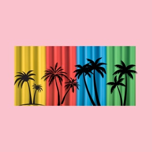 Palm Trees with Colorful Design T-Shirt