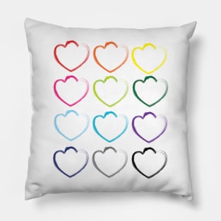 Mutant Heart Rainbow Pillow