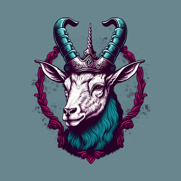 Goat King With Crown by K3rst