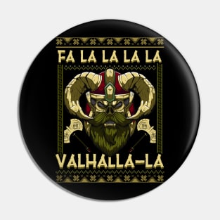 Christmas Santa Viking Fa La La La La Valhalla La Pin