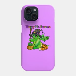 Happy Halloween says the Little Halloween Dragon Phone Case
