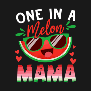 One In A Melon Mama Watermelon Family Matching T-Shirt