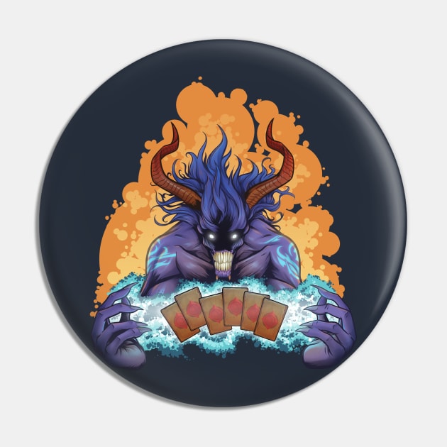 Demon Card Master Pin by jpowersart