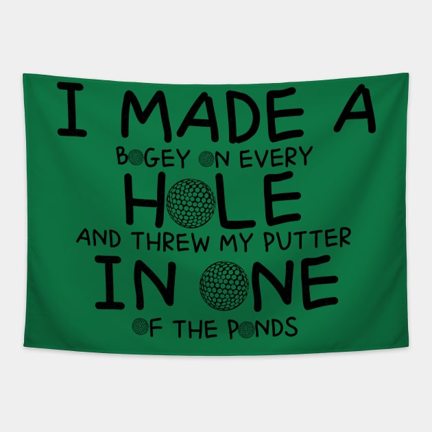 funny golf Tapestry by dishcubung