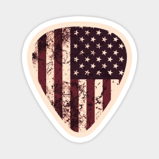 Vintage American Flag Guitar Pick Magnet