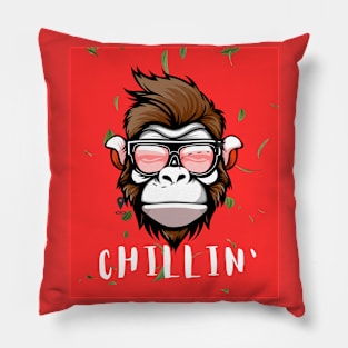 Monkey chillin' Pillow