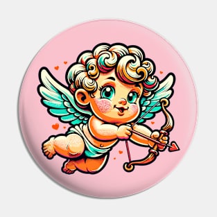 Baby Cupid Shooting a Bow Pin