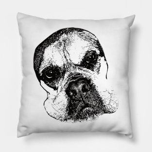 Bullmastiff Face Design - A Mastiff Christmas Gift Pillow