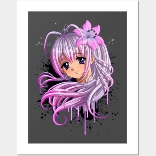 cute anime girl Art Print by ahmadsarah