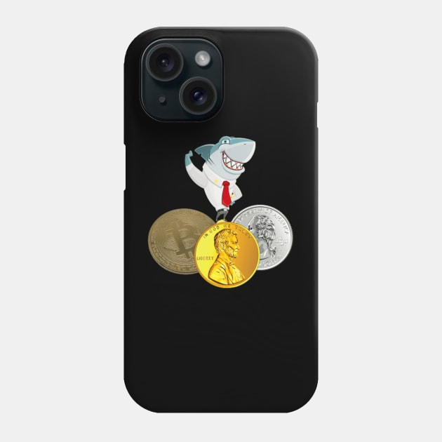 Business shark Phone Case by Gersth